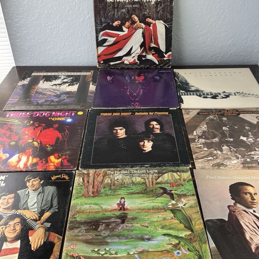 Record Album Lot Of 10 60s & 70s Rock VG+/VG++ Johnny Rivers Clapton The Who